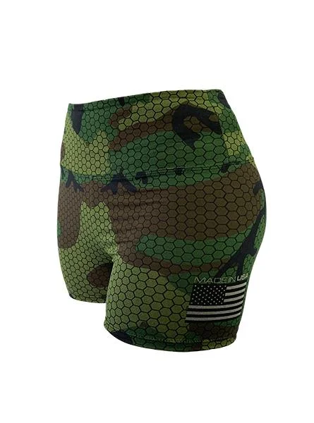 Cozy Look Women's Freedom Camouflage Performance Short by WSI Made in USA 461WBBH