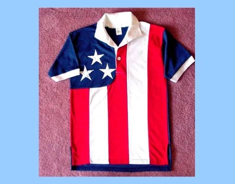 Cozy Chic American Flag Golf Shirt by Stately Made in USA flaggolfshirt