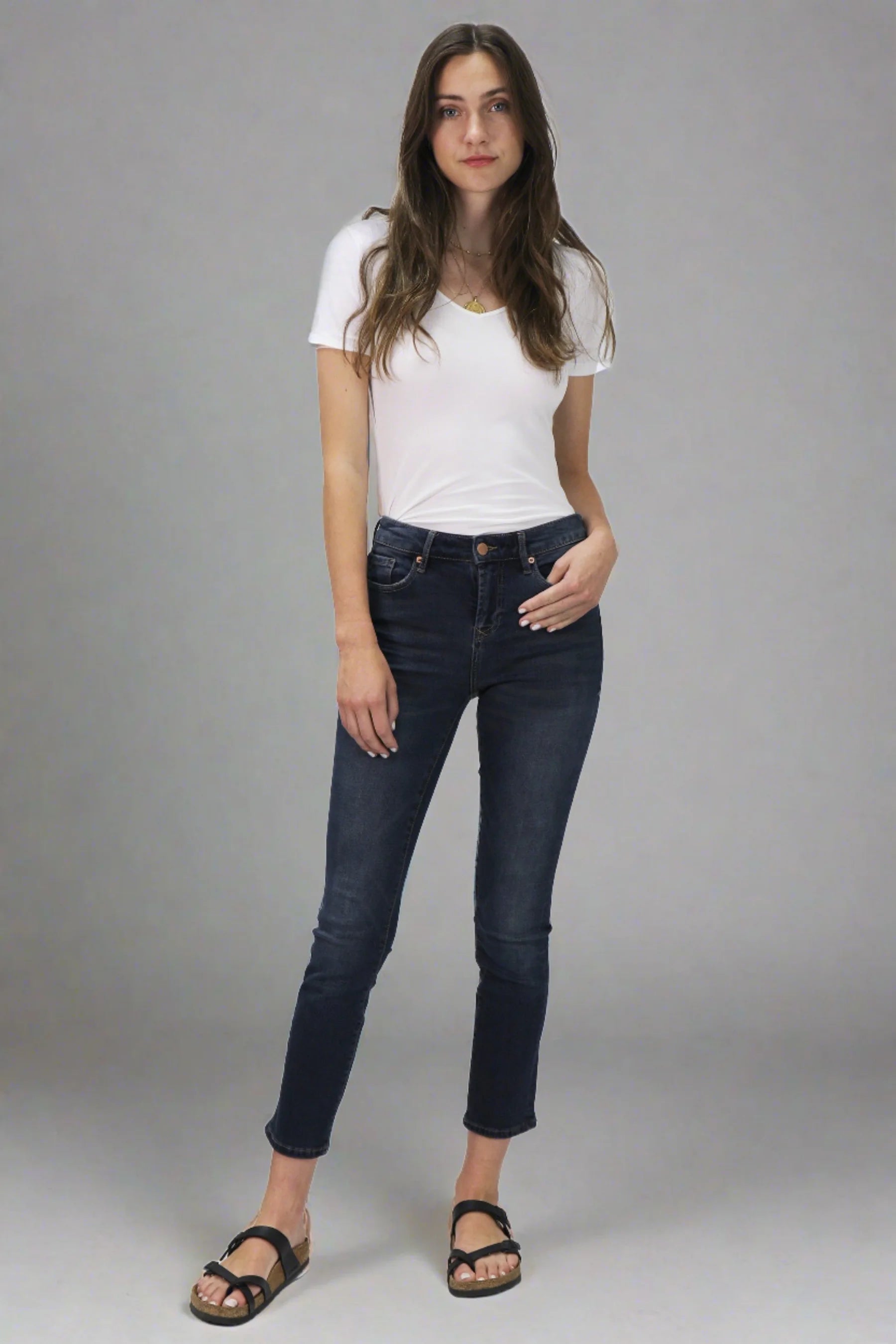 Cozy Pants Button-down dress Dear John Denim Blaire High Rise Ankle Slim Straight Jeans Munich