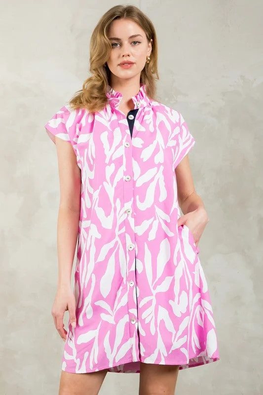 Stylish Jackets Button-up shirt dress Short Sleeve Button Up Dress