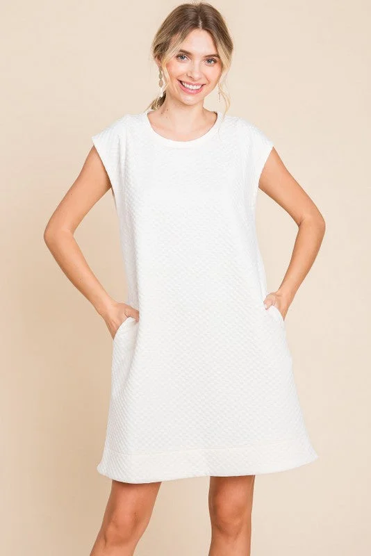 Cozy Fit Wear Structured dress Embossing Texture Dress