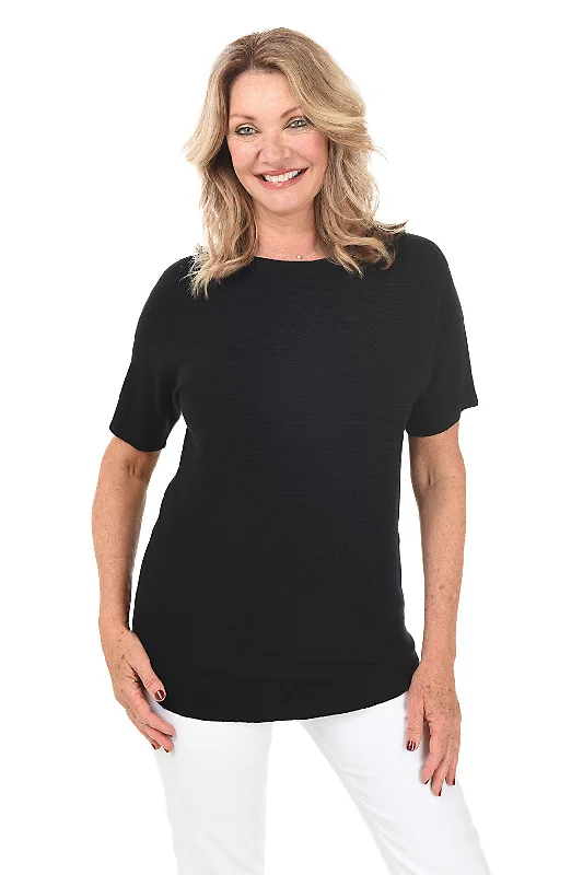 Simple Style  Classic V neck sweater Button-Back Short Sleeve Sweater