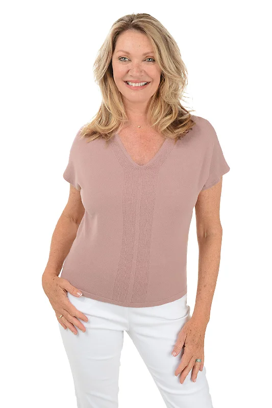 Fashionable Ease Hoodie Solid Pointelle Cap Sleeve Sweater