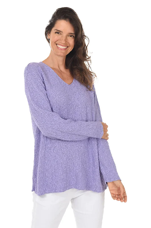 Fresh Comfort Wool Knit Cardigan Cotton V-Neck Long Sleeve Sweater