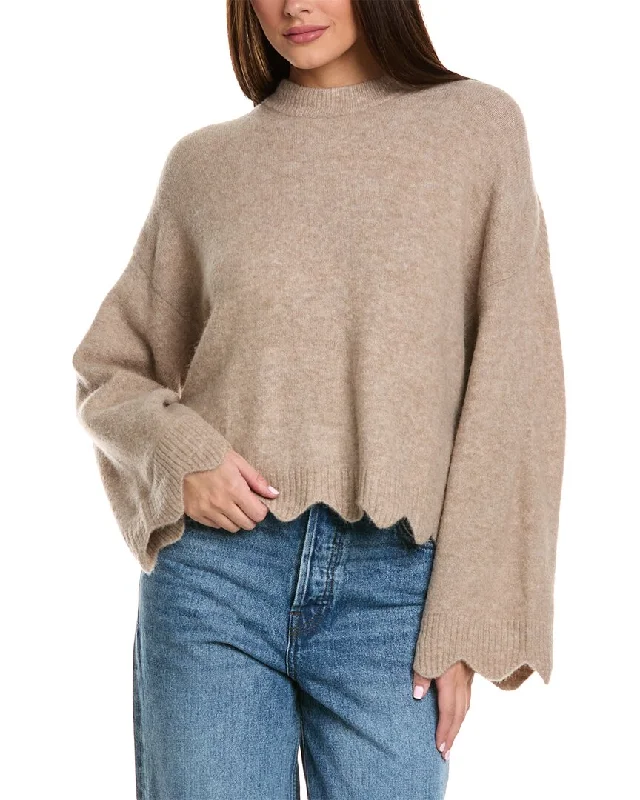 Easygoing Fashion Bodycon 3.1 Phillip Lim Scalloped Wool & Alpaca-Blend Sweater