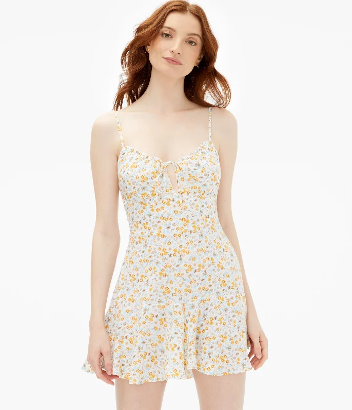 Trendy Wear Midi length dress Aeropostale Women's Floral Boho Flippy Romper***