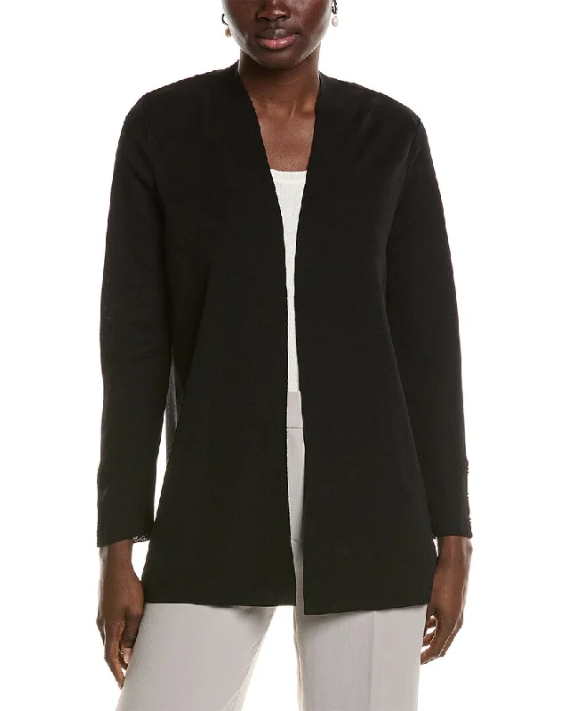 Stylish Ease Fitted Knit Jacket Anne Klein Carmel Cardigan