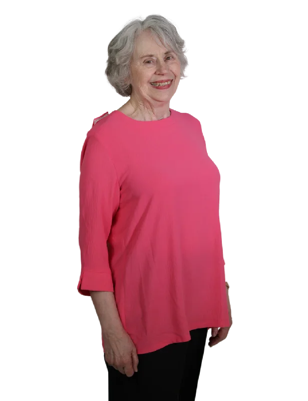 Easy Comfort Style Sports suit style April Adaptive Top - Pink