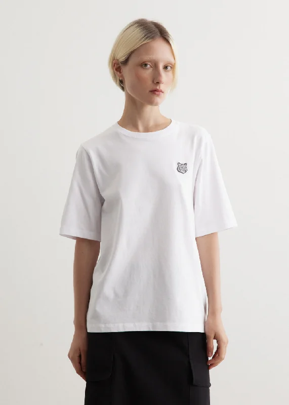 Effortless Dressing Women’s t-shirt with graphic design Bold Fox Head Patch Comfort T-Shirt
