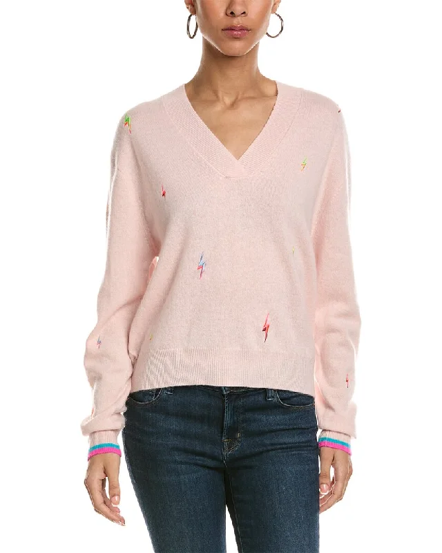 Warm Wear Knit High-low Dress Brodie Cashmere Lightning Bolt Cashmere Sweater