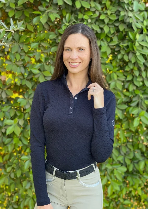 Cozy Outfit Soft cotton t-shirts Womens Charade Long Sleeve Polo