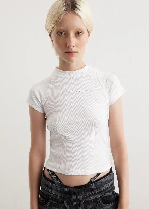 Casual Chic Outfits Plus size women’s t-shirts Deconstructed Rib T-Shirt