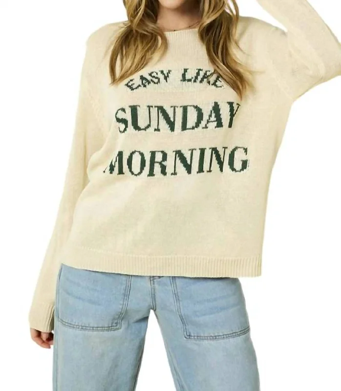 Cozy Sweaters Knitted Swing Dress Easy Like Sunday Morning Light Weight Sweater In Beige