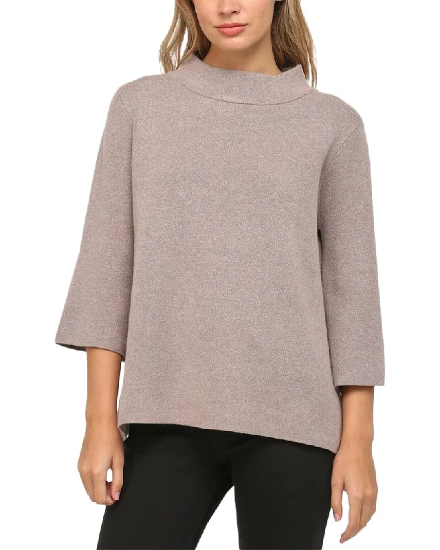 Smart Casuals Knitted Lace Dress FATE Mock Neck Sweater