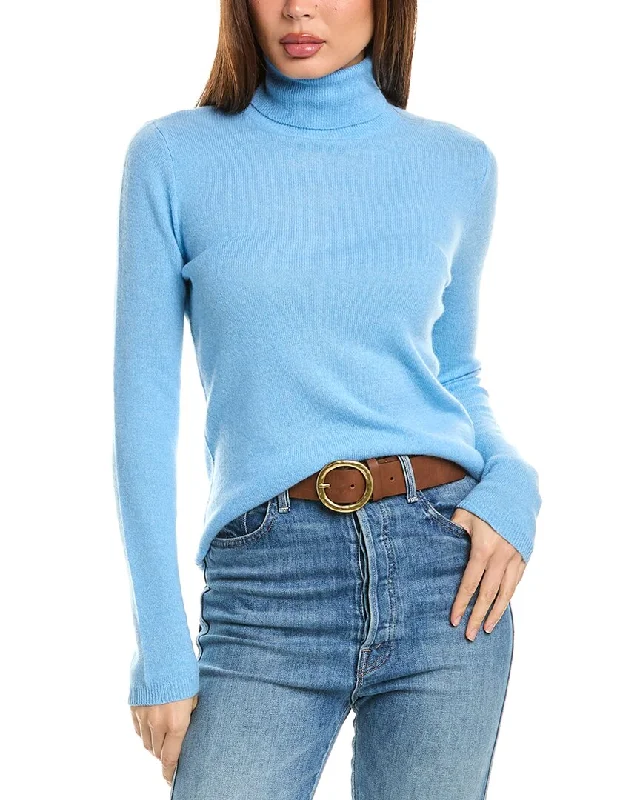 Breezy Style Long Knit Jumper Forte Cashmere Turtleneck Cashmere Sweater