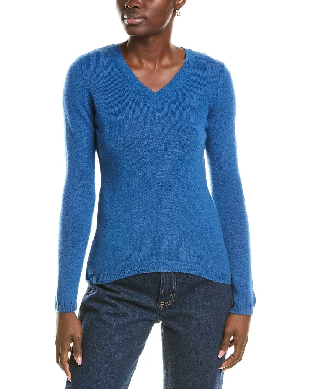 Warm Comfort Pullover Forte Cashmere V-Neck Cashmere Sweater