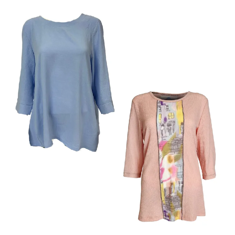 Cozy Chic Printed pattern Harper Adaptive Top Set