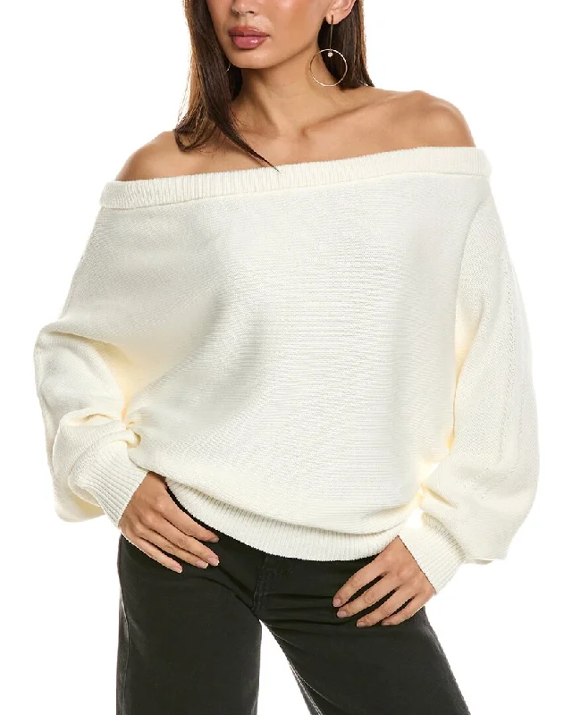 Breezy Comfort Wool Helmut Lang Ruched Dolman Sweater