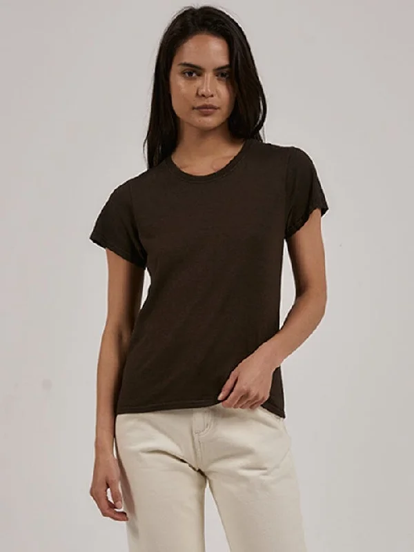 Relaxed Tops Casual t-shirts for women Hemp Everyday Tee - Tarmac
