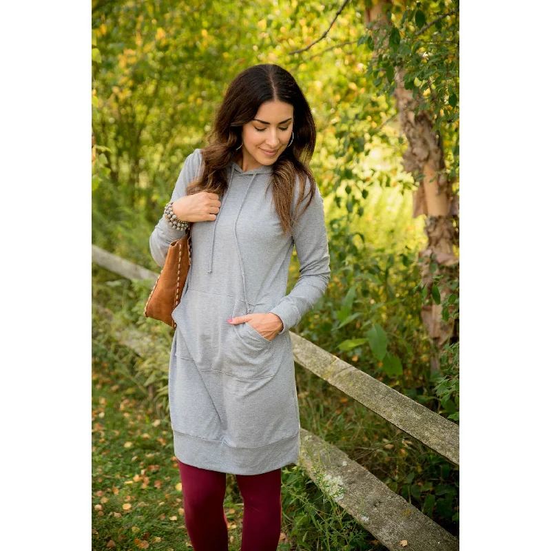Cozy Fit Wear Zip Front Hoodie Hoodie Tunic Dress