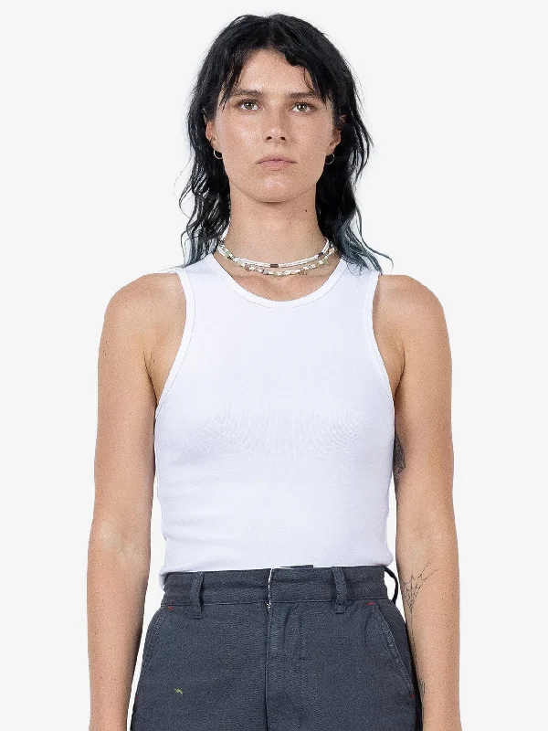 Effortless Outfits Colorful women’s t-shirt HYC Rib Work Tank - White