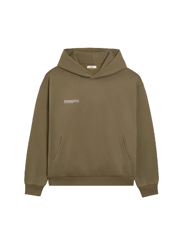 Stylish Ease Work-out Hoodie Womens In Conversion Cotton Hoodie—carbon brown