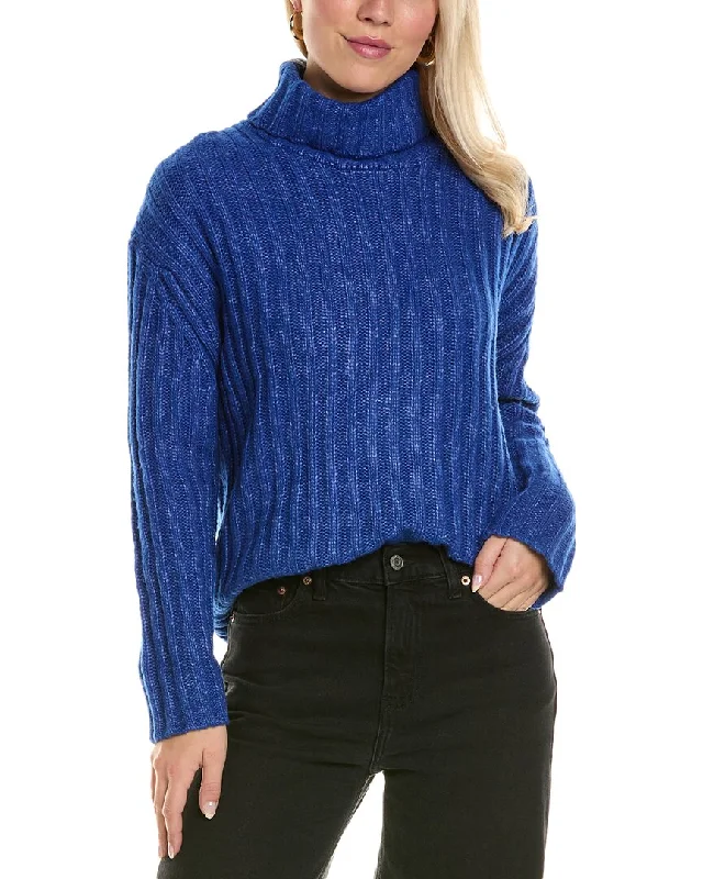 Cozy Outfit Knitted Collared Sweater Joseph A. Ribbed Turtleneck Sweater