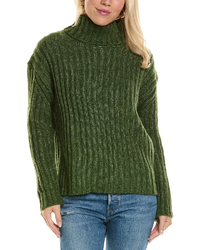 Lounge Chic Sweater-knit Crop Top Joseph A. Ribbed Turtleneck Sweater