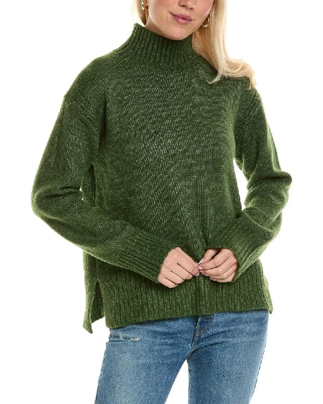 Breathable Comfort Knit Skater Dress Joseph A. Turtleneck Sweater