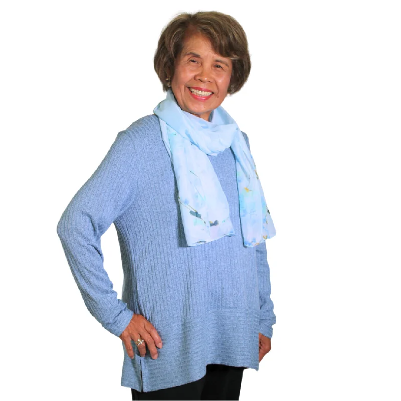 Cozy Fitting Warm and substantial Julianna Adaptive Top - Blue