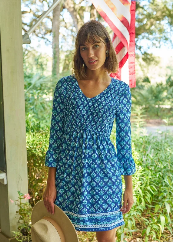 Soft Fabrics Off-shoulder dress Kiawah Island Smocked Babydoll Dress