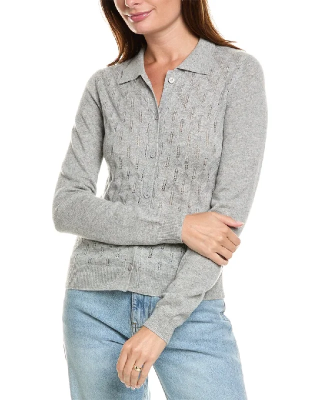 Versatile Comfort  Lightweight wool sweater Kier+J Cashmere Cardigan