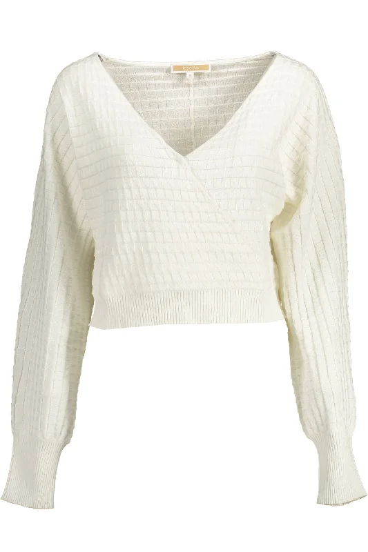 Trendy Casuals Plush Knit Sweater Kocca Chic  Long-Sleeved V-Neck Women's Shirt