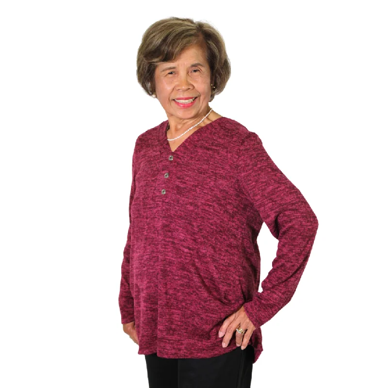 Relaxed Tops Street style suit Lorraine Adaptive Top - Red Mix