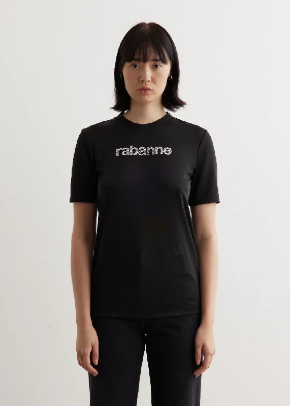 Relaxed Fashion Henley women’s t-shirt Mesh Logo T-Shirt