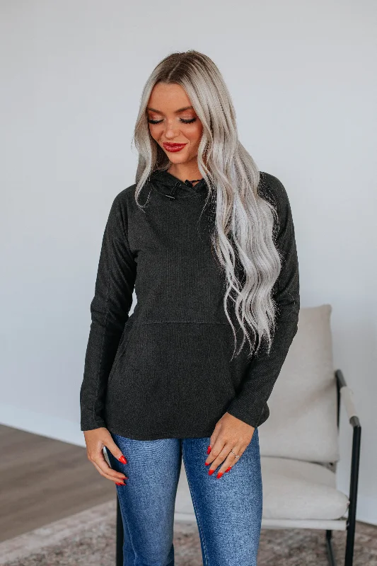 Trendy Comfort Athleisure Hoodie Miya Hoodie - Washed Black