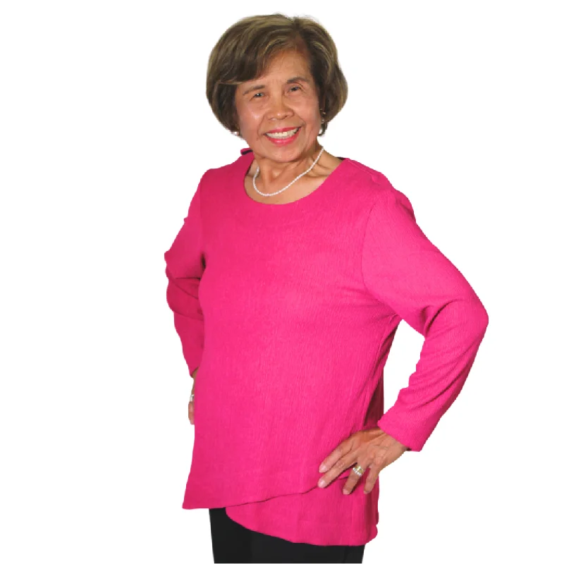 Sporty Wear Printed pattern Olivia Adaptive Top - Fuchsia