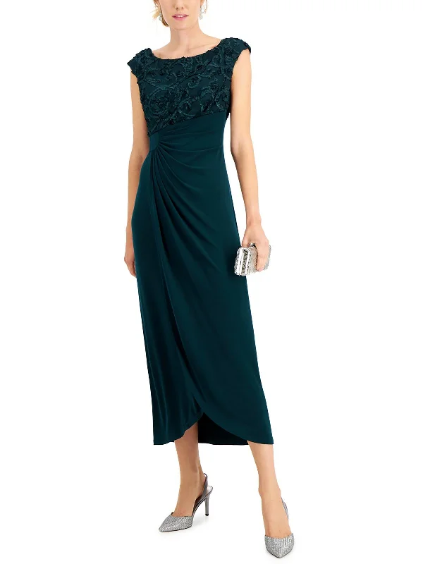 Soft Touch Vintage dress Petites Womens Cap Sleeve Maxi Evening Dress