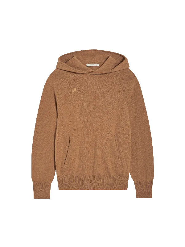 Soft Casuals Outdoor Hoodie Womens Recycled Cashmere Hoodie—camel