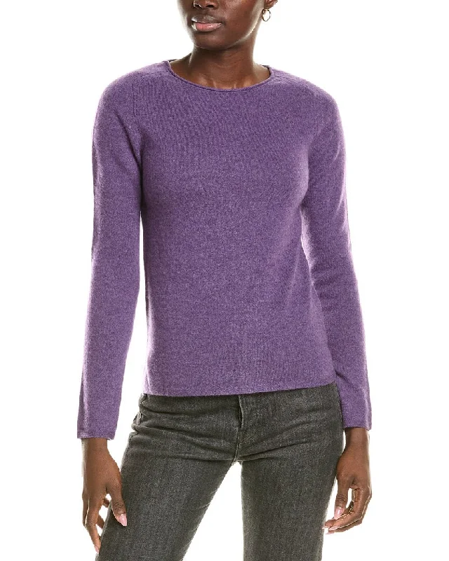 Cozy Fitting Chunky-cable sofiacashmere Relaxed Crewneck Cashmere Sweater