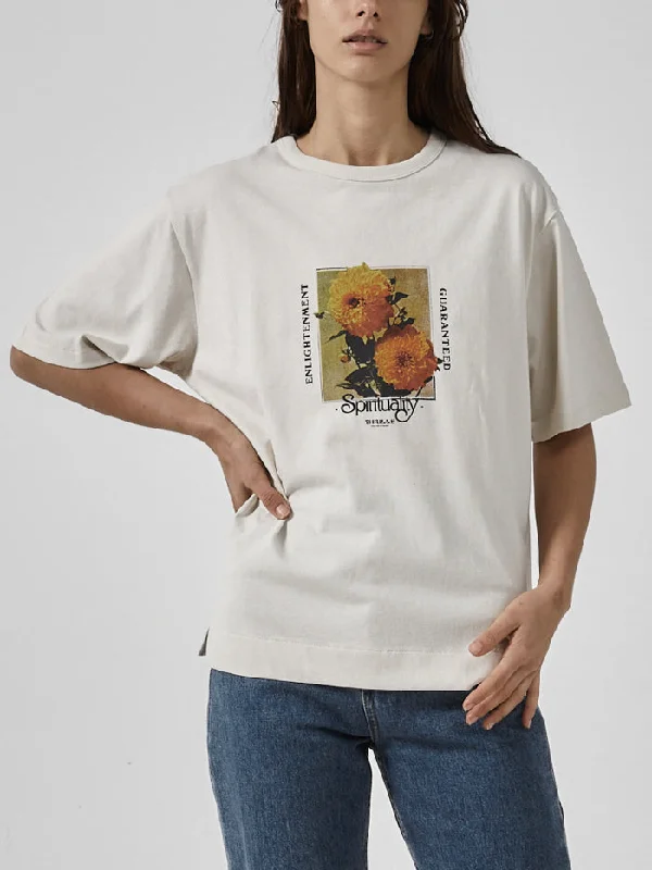 Classic Comfort Women’s slogan t-shirt Spiritual Enlightenment Guaranteed Box Tee - Heritage White Classic Comfort Women’s slogan t-shirt Spiritual Enlightenment Guaranteed Box Tee - Heritage White
