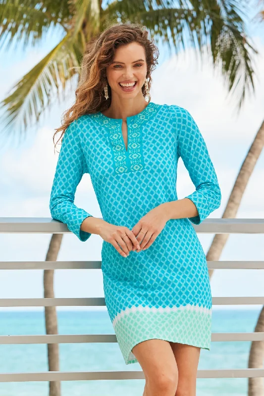 Easy-to-Wear Lace dress with sleeves St. Pete Embroidered Tunic Dress