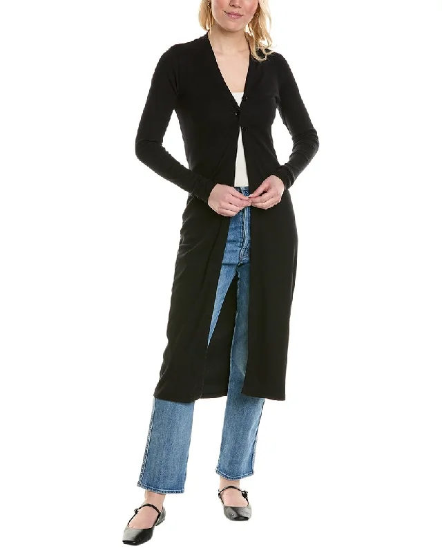 Soft Comfort Cowl Knit Poncho Stateside 2x1 Rib Layered Cardigan