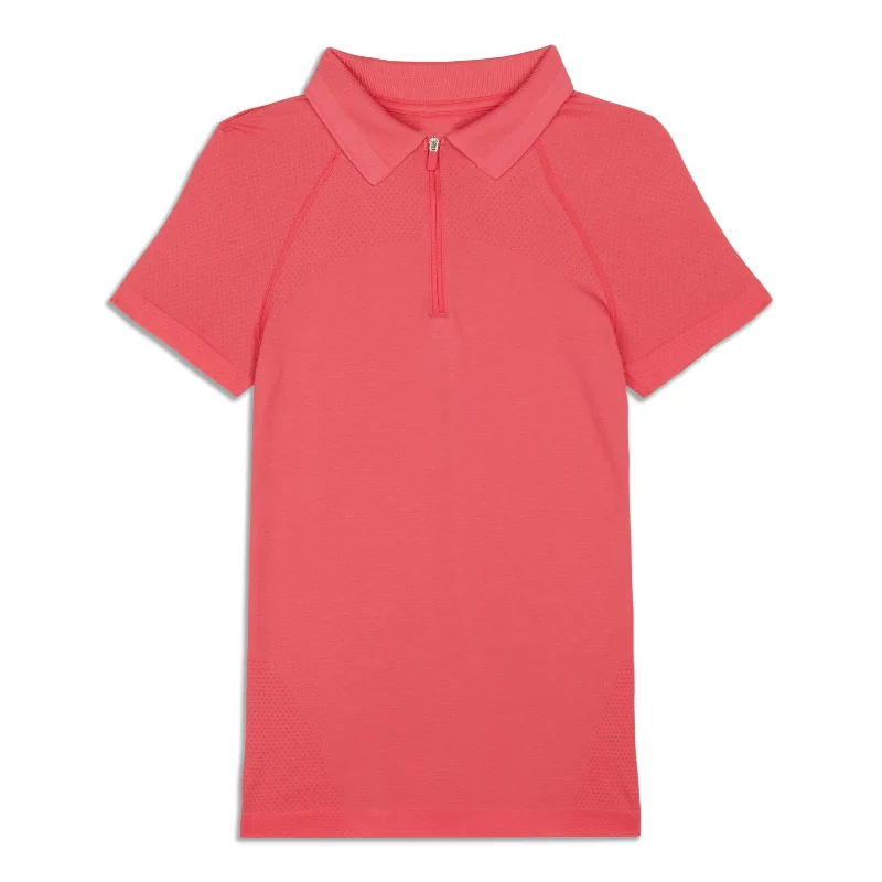 Soft Looks Swiftly Tech Short-Sleeve Half-Zip Polo Shirt - Resale