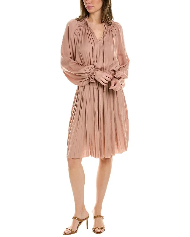 Cozy Sweaters Pleated dress T Tahari Split Neck Dress