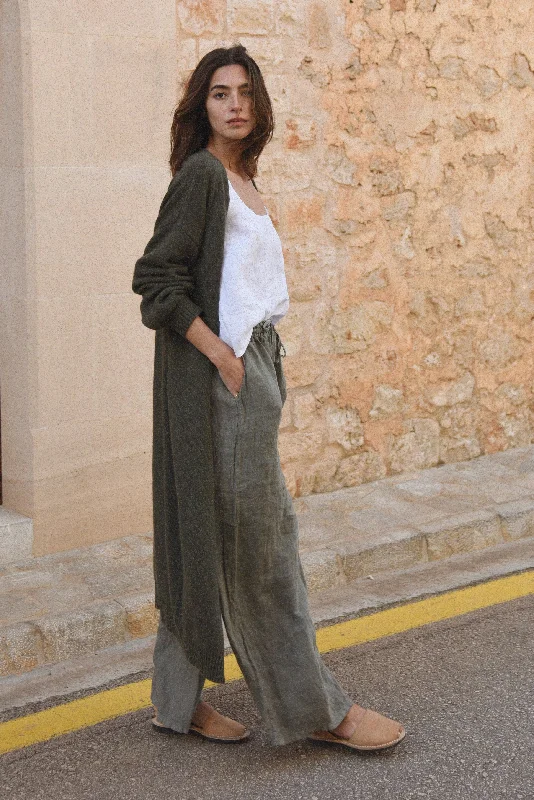 Relaxed Dresses Dynamic fashion The Cashmere Marlow Long Cardigan // Fern