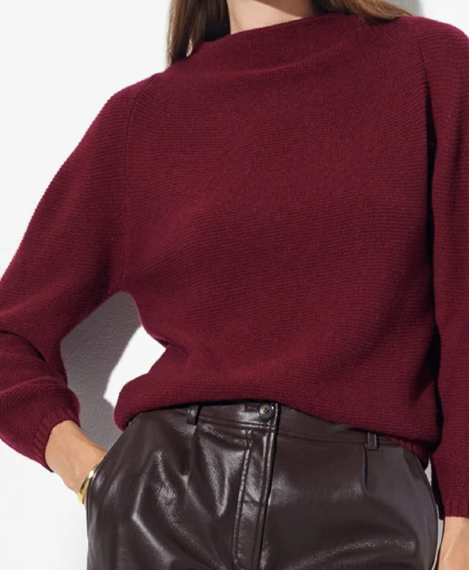 Modern Comfort Textured Knit Top The Flawless Funnel