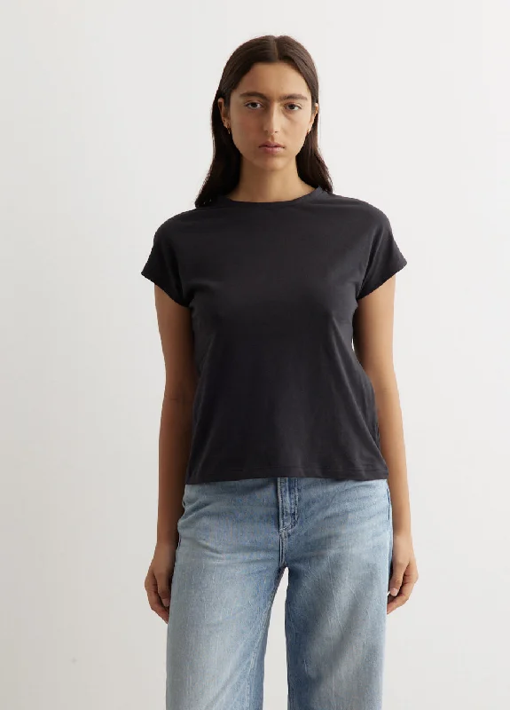 Soft Layers Button-down women’s t-shirt Slub Pleat T-Shirt