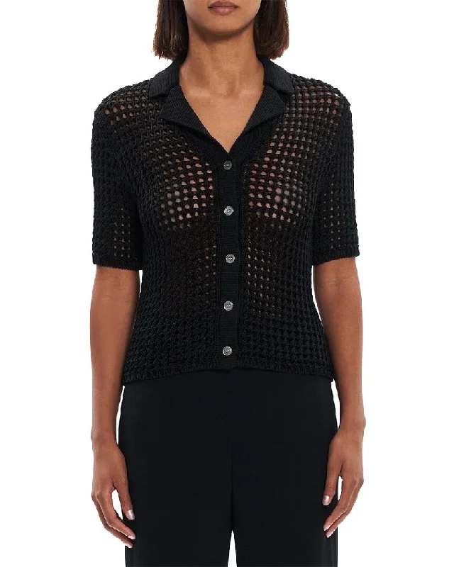 Trendy Dresses Zip-neck Theory Shrunken Camp Shirt