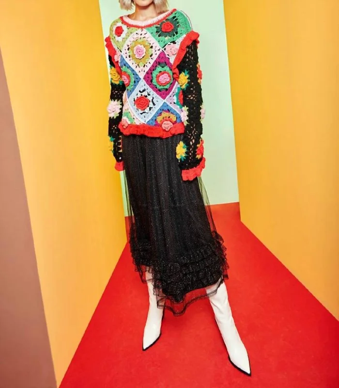 Weekend Wear Polo Neck Knit Sweater Torrat Sweater In Multi